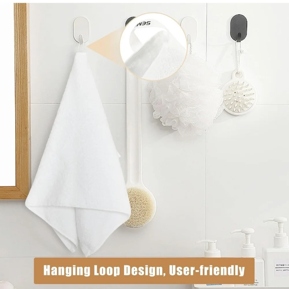 SEMAXE White Towel Set, 100% Cotton with Hanging Loops, 8piece Set